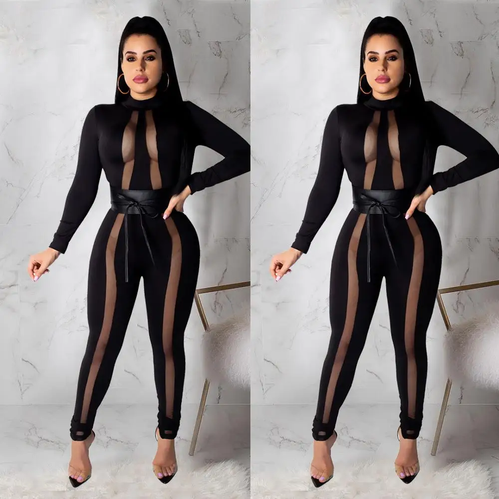 Mesh Patchwork Black Slim-fit Pencil Jumpsuit Night Club Party Sexy Women O Neck Hollow-out Long Sleeve Rompers Femme Overalls
Mesh Patchwork Black Slim-fit Pencil Jumpsuit Night Club Party Sexy Women O Neck Hollow-out Long Sleeve Rompers Femme Overalls
