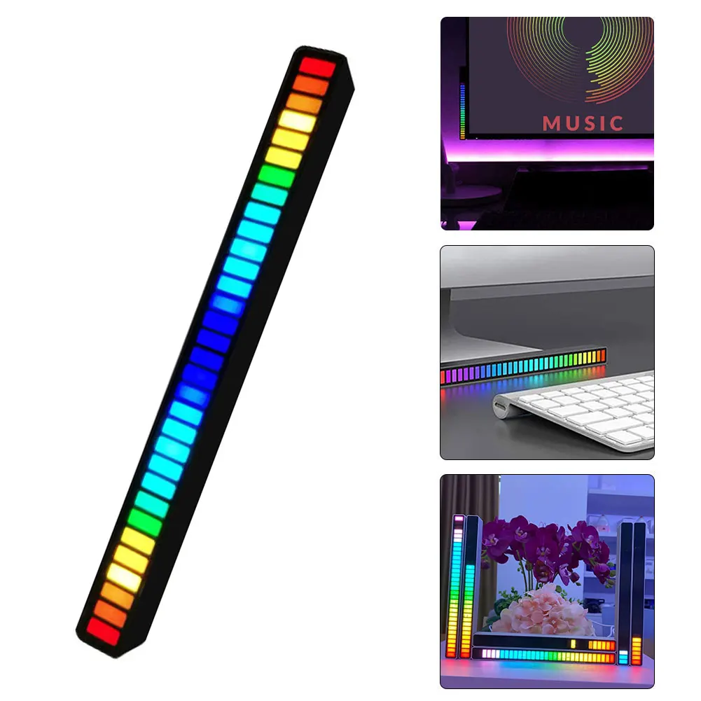 LED Bar Lights Multicolor Music Sound Control Atmosphere LED Strip with Sound Active Function Music Rhythm Light for Car Black
LED Bar Lights Multicolor Music Sound Control Atmosphere LED Strip with Sound Active Function Music Rhythm Light for Car Black