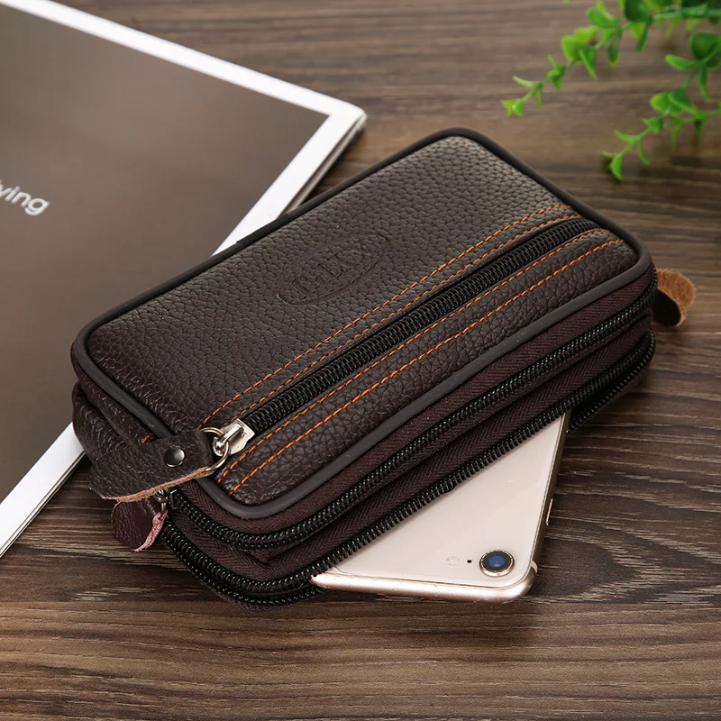 6.5 inch Cattle Farmer Waist Bag zipper Pu Leather Men Small Wallets double-layer Wear mobile phone bag
6.5 inch Cattle Farmer Waist Bag zipper Pu Leather Men Small Wallets double-layer Wear mobile phone bag