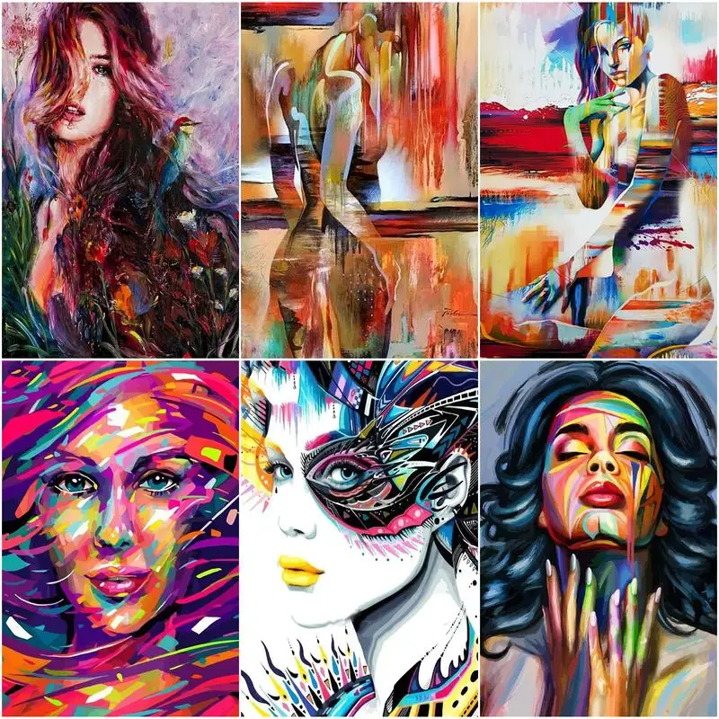 GATYZTORY 60x75cm Frame Color Woman For Adults Children DIY Painting By Numbers Handpainted Oil Painting Modern Home Art 
GATYZTORY 60x75cm Frame Color Woman For Adults Children DIY Painting By Numbers Handpainted Oil Painting Modern Home Art