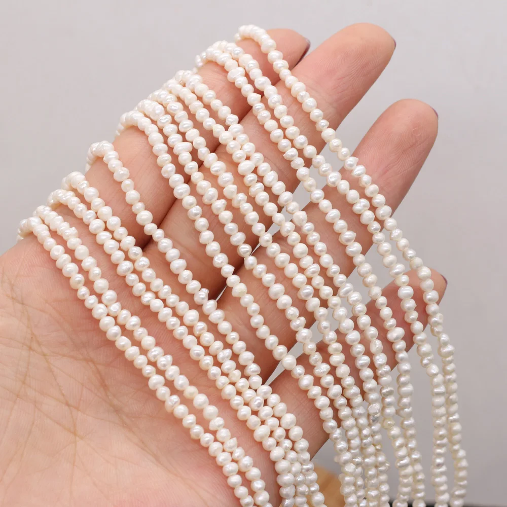 Fashion New Natural Freshwater Pearl White Potato Beads for Making DIY Trendy Necklace Bracelet Size 2-3mm
Fashion New Natural Freshwater Pearl White Potato Beads for Making DIY Trendy Necklace Bracelet Size 2-3mm