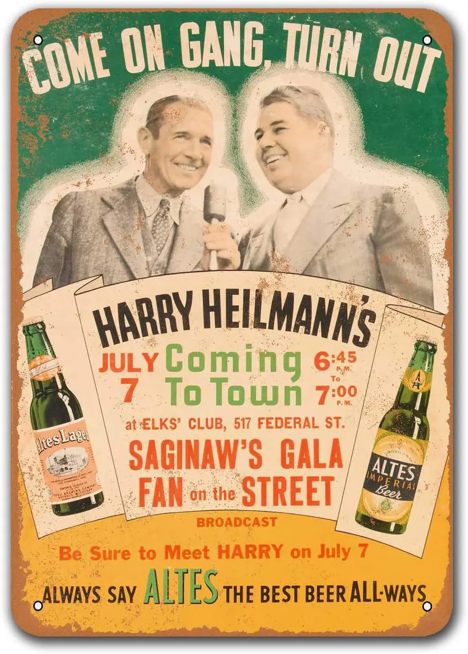 Retro Metal Sign 1933 Altes Imperial Beer Tin Signs, Sisoso Plaque Poster for Bar Man cave Home Garage Wall Decor 8x12 inch
Retro Metal Sign 1933 Altes Imperial Beer Tin Signs, Sisoso Plaque Poster for Bar Man cave Home Garage Wall Decor 8x12 inch