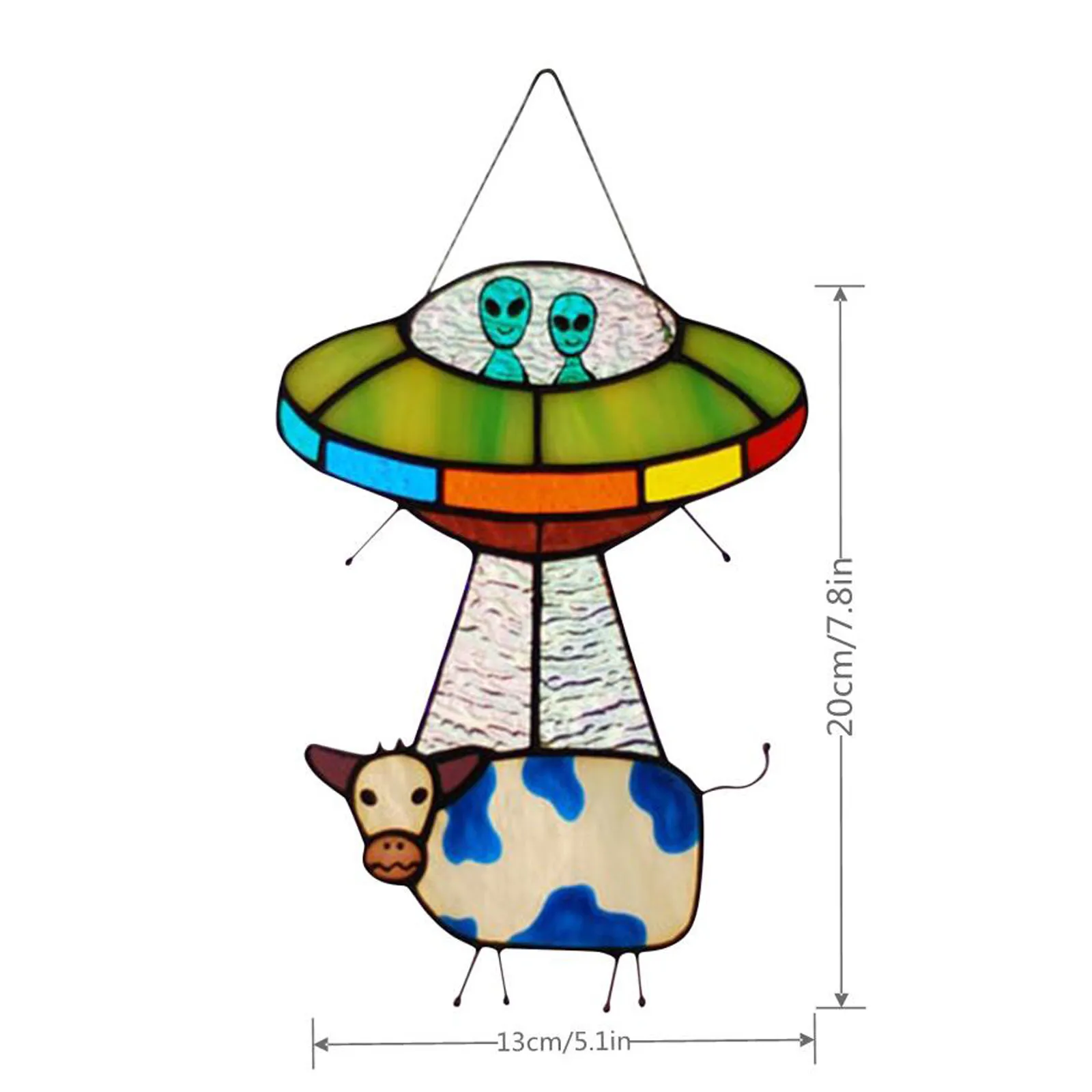 Alien UFO Pendant Window Hanging UFO Alien Spaceship Capturing Cow Ornament Door Window Car Pendant Decoration
Alien UFO Pendant Window Hanging UFO Alien Spaceship Capturing Cow Ornament Door Window Car Pendant Decoration