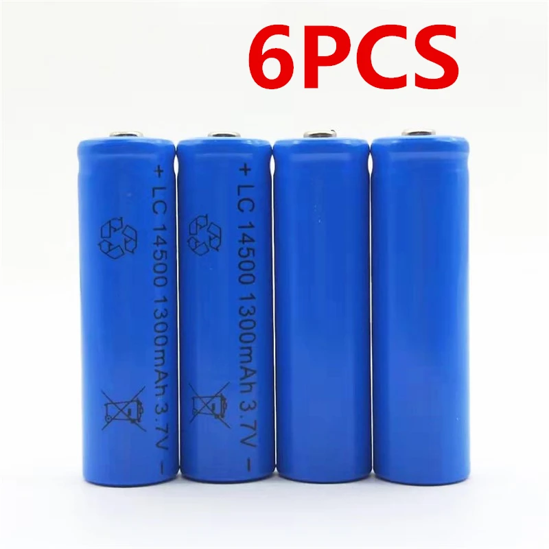 6Pcs/Lot Large capacity 14500 battery 3.7V 1300mAh rechargeable lithium battery for flashlight battery
6Pcs/Lot Large capacity 14500 battery 3.7V 1300mAh rechargeable lithium battery for flashlight battery