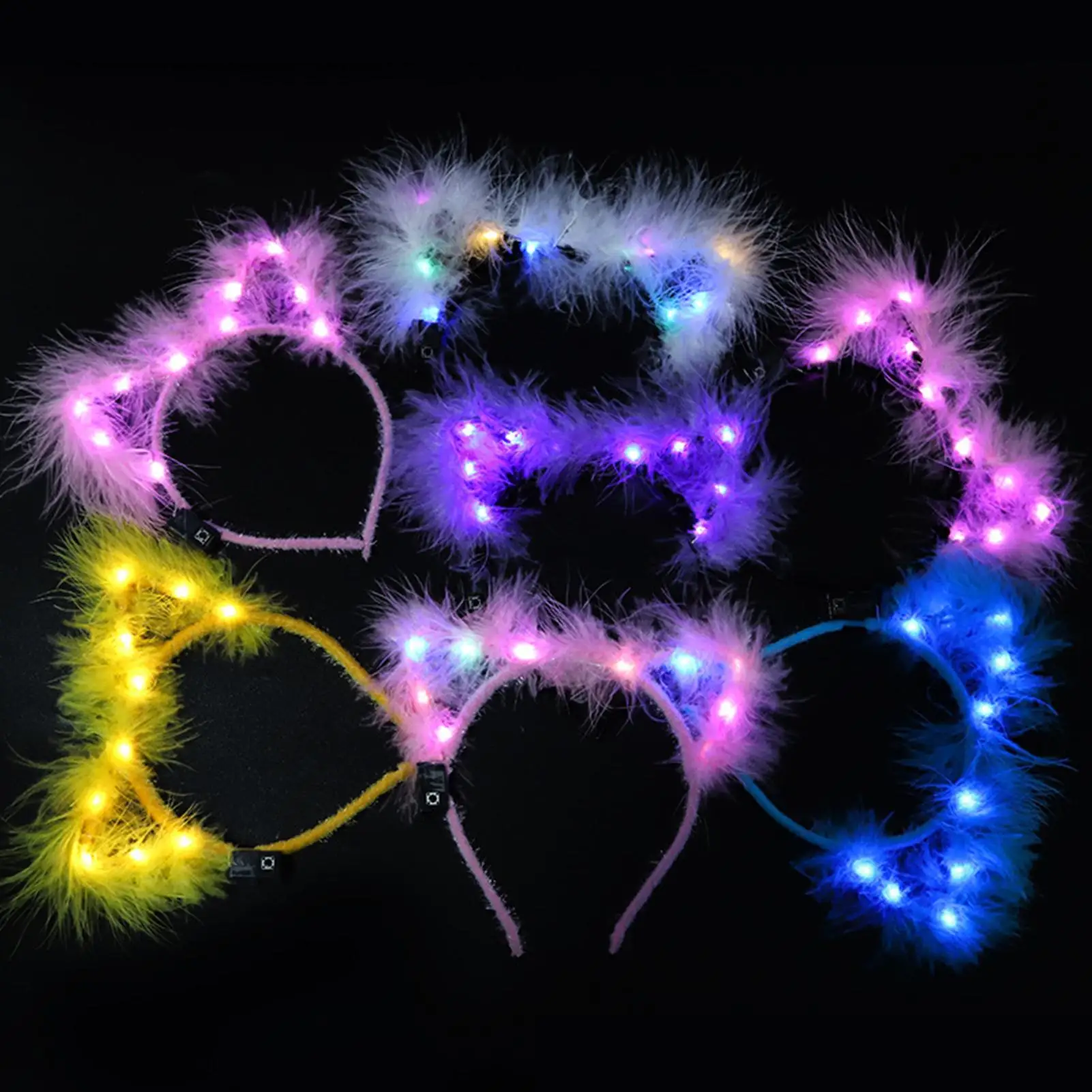 Thickened Feather LED Light Cat Ear Headband Party Decoration Hair Accessories Festival Decoration
Thickened Feather LED Light Cat Ear Headband Party Decoration Hair Accessories Festival Decoration