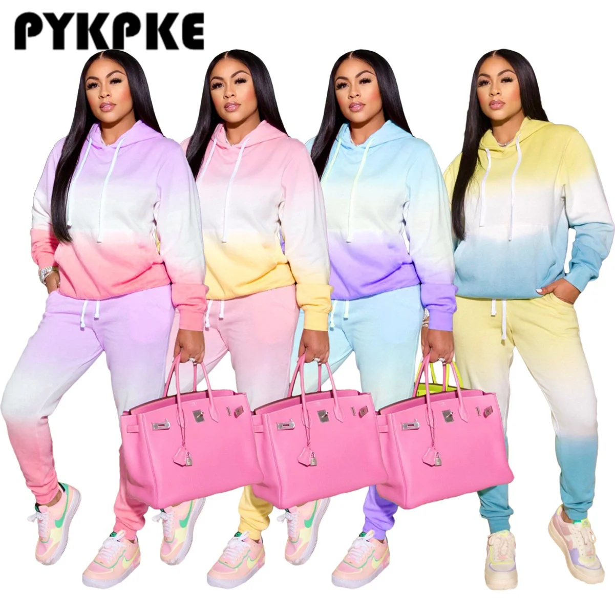 Gradient Women Two Piece Set Outfits Casual Hooded Sweatshirt and Jogger Pants Suit Tracksuit Sweatsuit
Gradient Women Two Piece Set Outfits Casual Hooded Sweatshirt and Jogger Pants Suit Tracksuit Sweatsuit