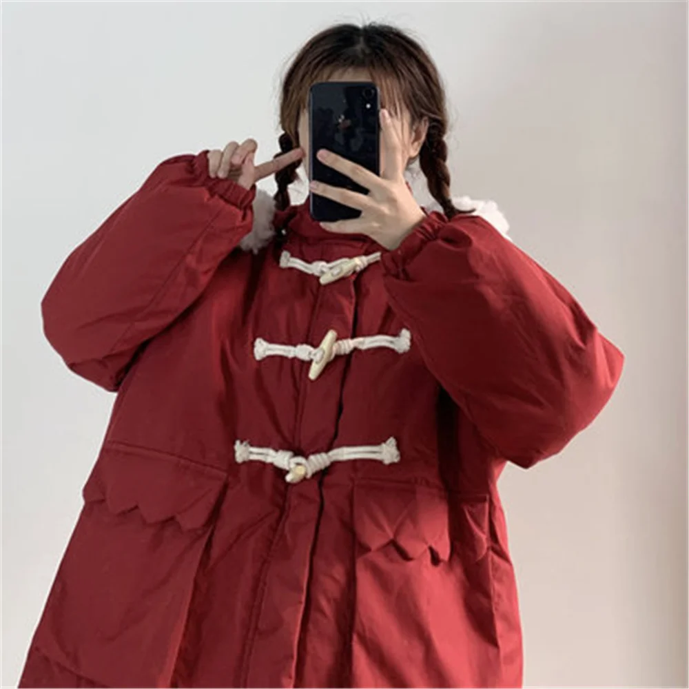 Red Winter Jacket Women 2021 Short Hooded Korean Coat Cotton Padded Jackets Autumn New Sweet Casual Fashion Coats Y453
Red Winter Jacket Women 2021 Short Hooded Korean Coat Cotton Padded Jackets Autumn New Sweet Casual Fashion Coats Y453