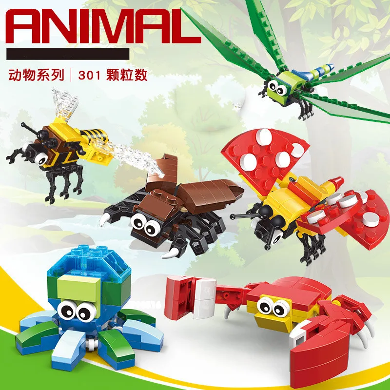 Small Building Blocks for Kids 301Pcs Animal Shaped Bricks Sets Children's Creative Puzzle Toys ABS 3D Blocks Toy Sets
Small Building Blocks for Kids 301Pcs Animal Shaped Bricks Sets Children's Creative Puzzle Toys ABS 3D Blocks Toy Sets