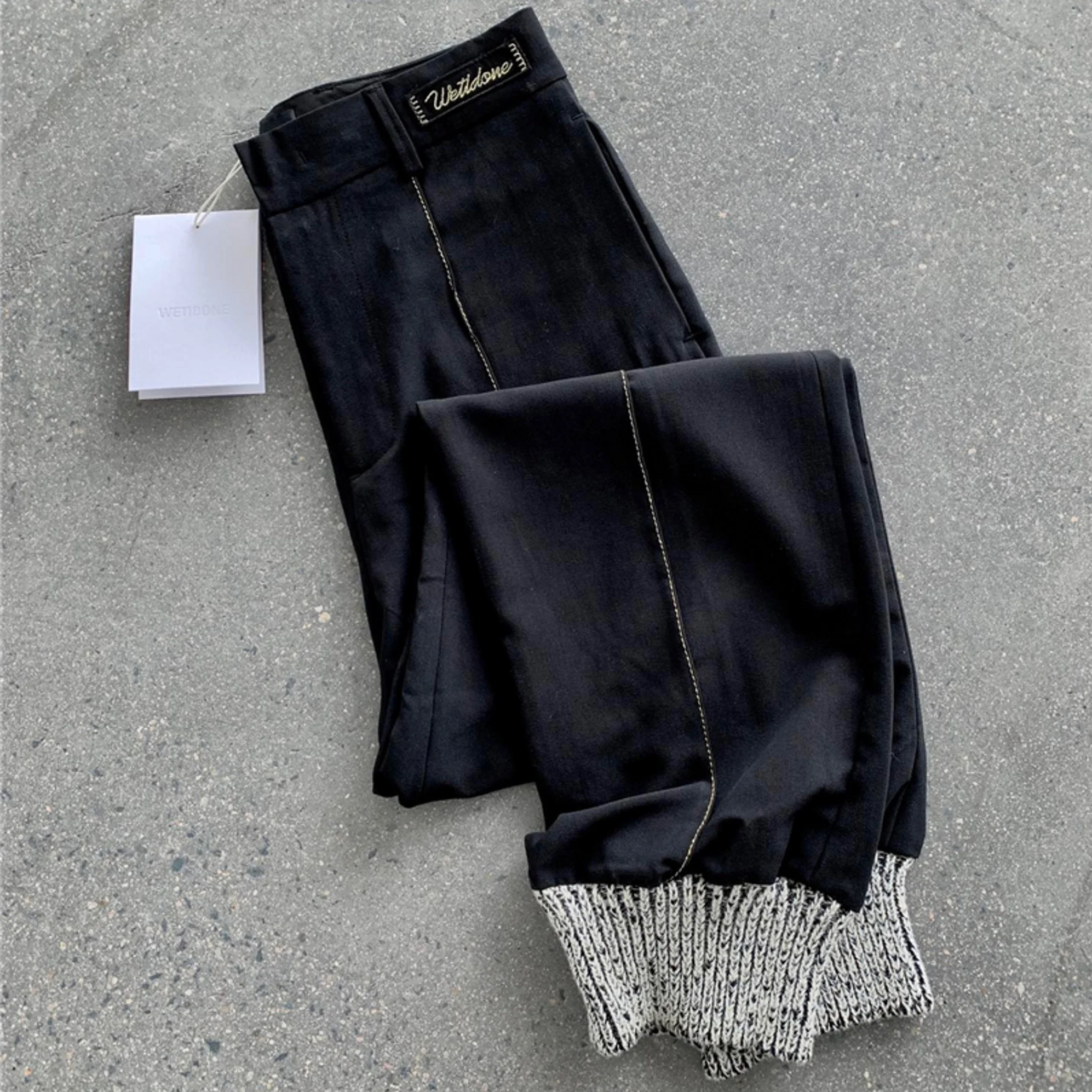 Брюки We11done для мужчин и женщин, мужские тренировочные брюки с вышивкой высокого качества, 1:1 
Брюки We11done для мужчин и женщин, мужские тренировочные брюки с вышивкой высокого качества, 1:1