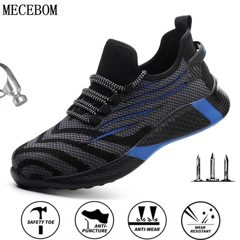 Fashion Safety Shoes Men Puncture-Proof Work Sneakers Steel Toe Work Boots Indestructible Male Stripe Casual Shoes 2021 New
Fashion Safety Shoes Men Puncture-Proof Work Sneakers Steel Toe Work Boots Indestructible Male Stripe Casual Shoes 2021 New