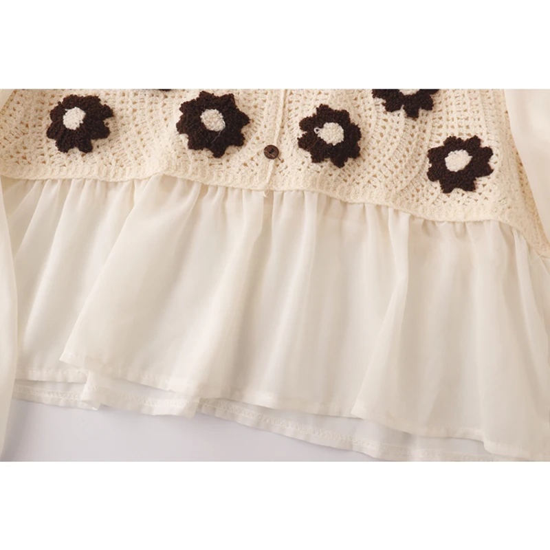 Women Blouses 2021 Summer New Boho Crochet Floral Embroidery Shirt Elegant Casual Vintage Puff Long Sleeve V Neck Chiffon Blusas
Women Blouses 2021 Summer New Boho Crochet Floral Embroidery Shirt Elegant Casual Vintage Puff Long Sleeve V Neck Chiffon Blusas