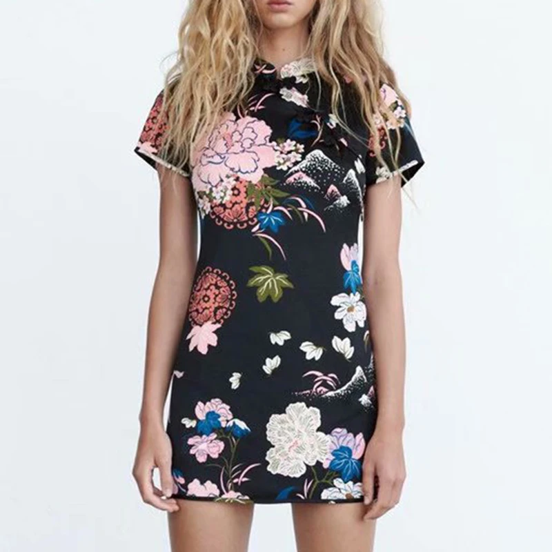 Za 2021 Women Summer Fashion Vintage Print Dress Short Sleeve Office Lady Mini Dress Vestidos BB1857
Za 2021 Women Summer Fashion Vintage Print Dress Short Sleeve Office Lady Mini Dress Vestidos BB1857