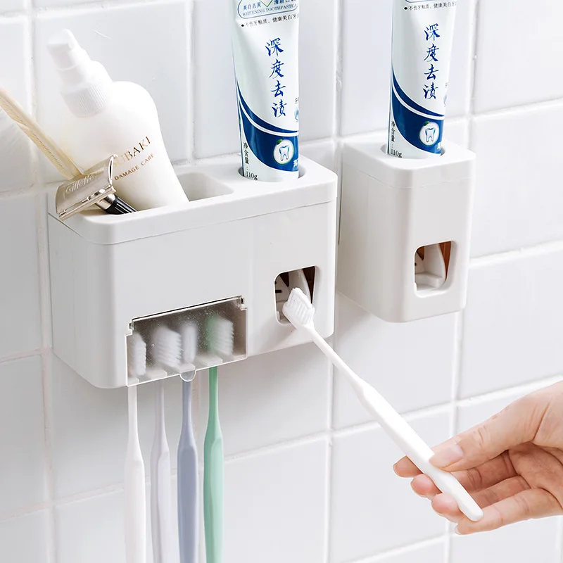 Toothbrush Holder In Bathroom Adhesive Toothpaste Holder Wall Hanging Automatic Toothpaste Extruder Toothbrush Holder
Toothbrush Holder In Bathroom Adhesive Toothpaste Holder Wall Hanging Automatic Toothpaste Extruder Toothbrush Holder
