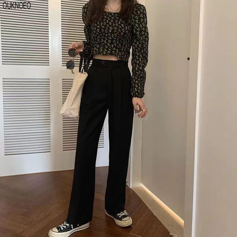 2021 New Woman Suit Pants Thin Wide Leg Loose Casual Trousers Korean Style High Waist Chic Solid Color Straight Women Suit Pants
2021 New Woman Suit Pants Thin Wide Leg Loose Casual Trousers Korean Style High Waist Chic Solid Color Straight Women Suit Pants