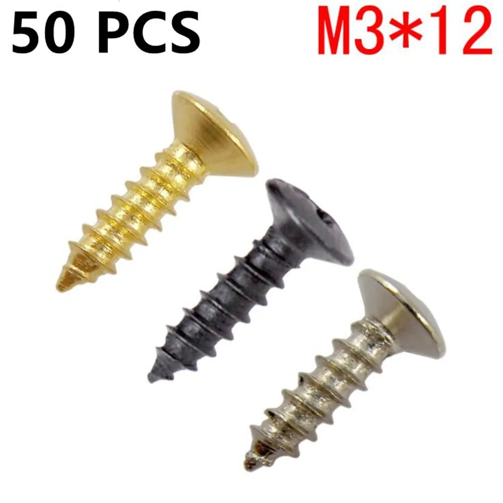 50PCS Electric Guitar Screws For Pickguards Back Covers Uard Plate Fixation Strat Tele Guitar Bass Musical Instrument Accessory
50PCS Electric Guitar Screws For Pickguards Back Covers Uard Plate Fixation Strat Tele Guitar Bass Musical Instrument Accessory