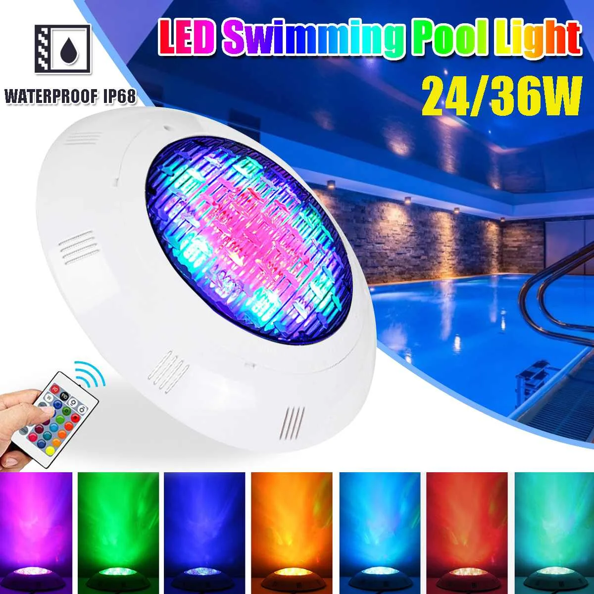 

25/36 втт RGB Led плавательный бассейн светильник IP68 Водонепроницаемый AC12V RGB подводный светильник пруд с подсветкой Piscina Luz Точечный светильник W/...