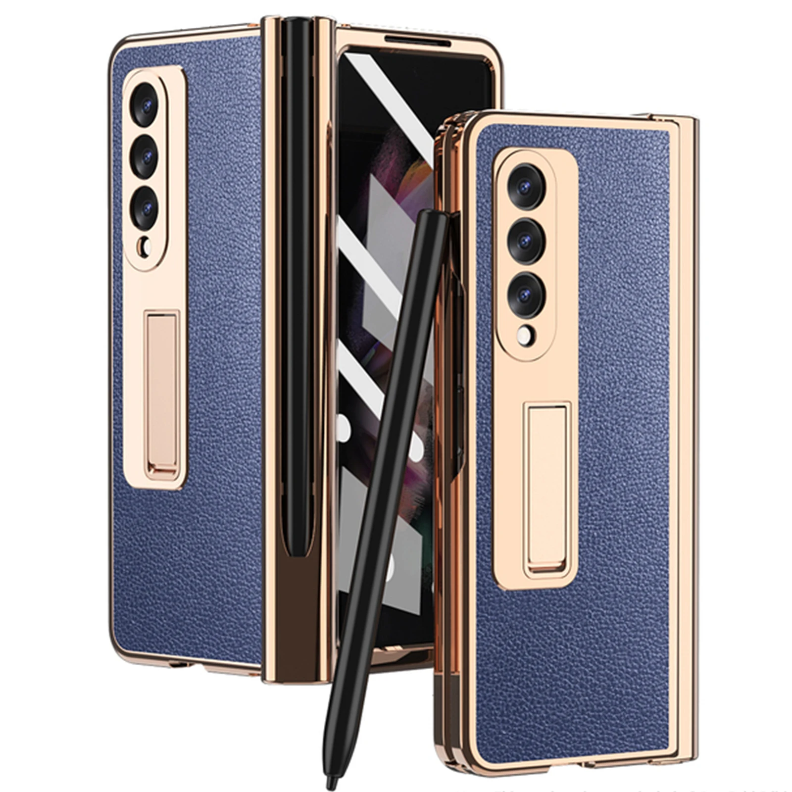 Phone Case for Samsung Z Fold 3 5G Case Integrated Hinge with Pen Slot Magnetic Bracket All-inclusive Anti-fall Protective Cover
Phone Case for Samsung Z Fold 3 5G Case Integrated Hinge with Pen Slot Magnetic Bracket All-inclusive Anti-fall Protective Cover