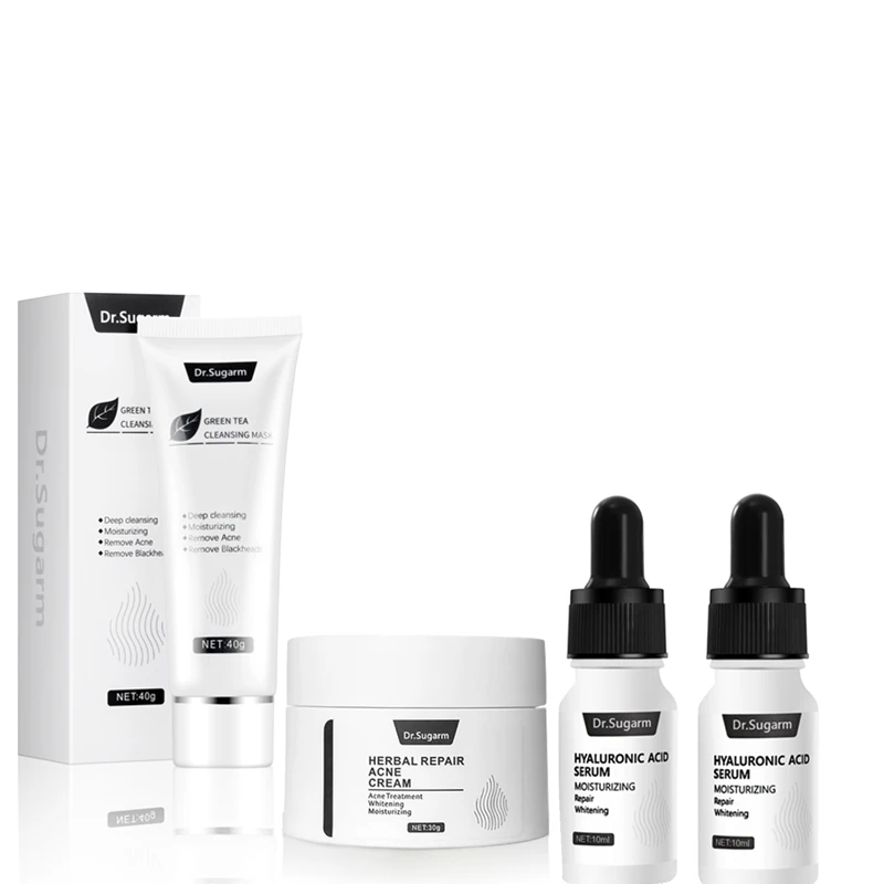 Dr.Sugarm Skin Care Set Hyaluronic Acid Face Serum Anti Aging Green Tea Cleansing Moisturizing Mask Acne Repair Whitening Cream
Dr.Sugarm Skin Care Set Hyaluronic Acid Face Serum Anti Aging Green Tea Cleansing Moisturizing Mask Acne Repair Whitening Cream