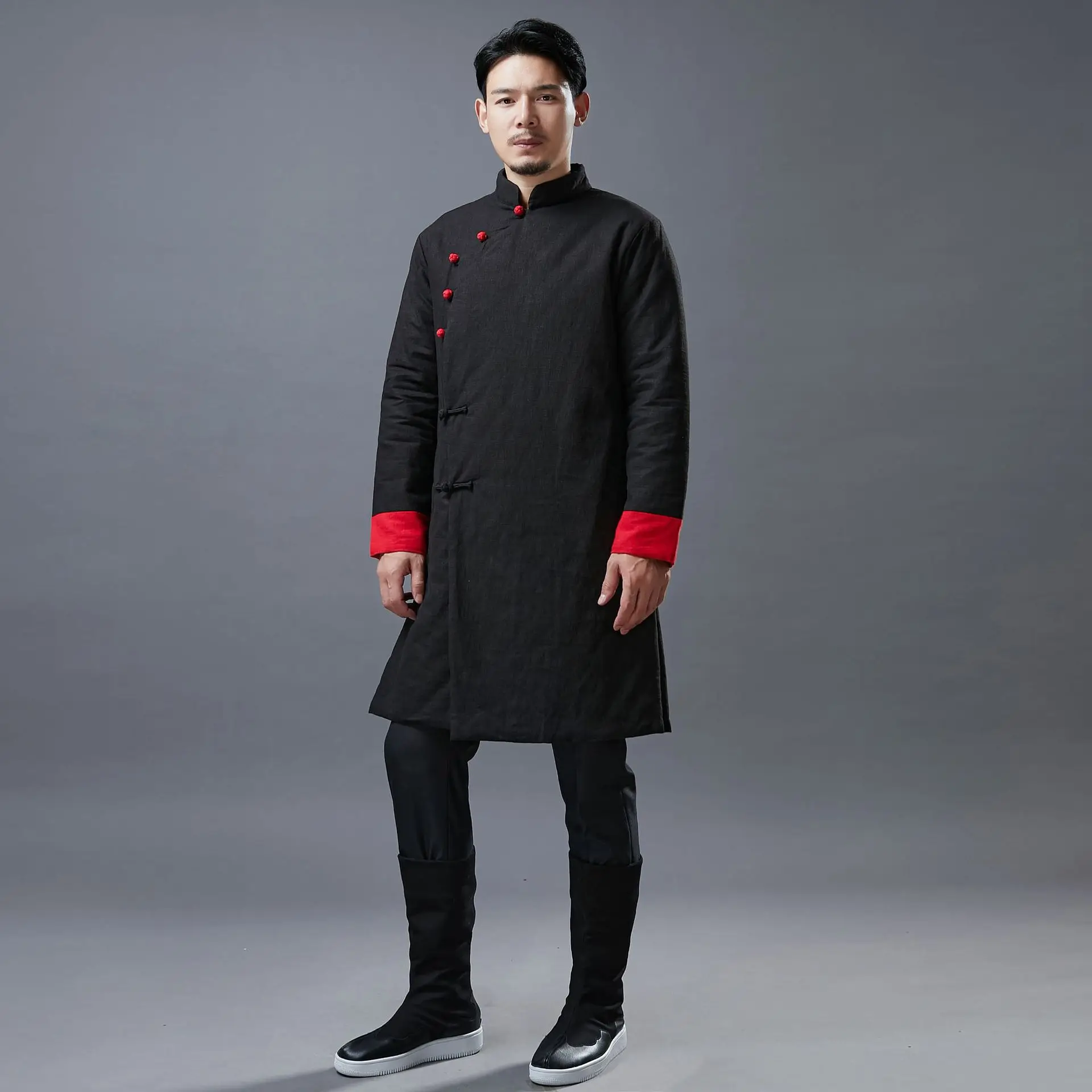 Cotton-padded men's winter, Chinese style, Retro mid-length Casual Vertical Collar cotton-padded clothes in solid color
Cotton-padded men's winter, Chinese style, Retro mid-length Casual Vertical Collar cotton-padded clothes in solid color