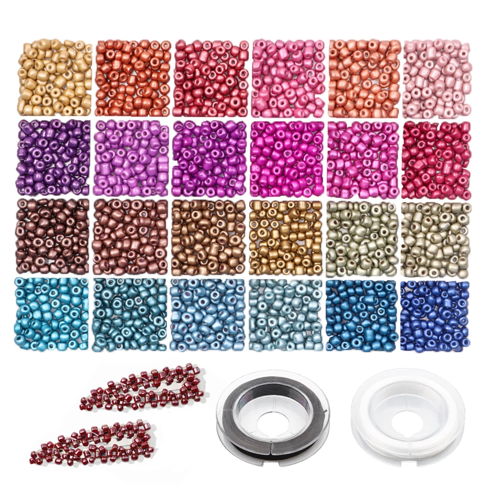 Glass Seed Beads Started Kit,2/3/4mm Small Craft Beads With Elastic String For DIY Bracelet Jewelry Earing Making Supplies
Glass Seed Beads Started Kit,2/3/4mm Small Craft Beads With Elastic String For DIY Bracelet Jewelry Earing Making Supplies