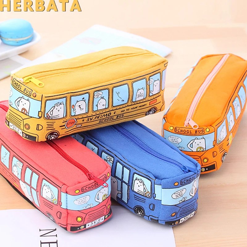 Korea creative student stationery small animal bus pen bag bus pencil case men and women canvas pencil case CL-19166
Korea creative student stationery small animal bus pen bag bus pencil case men and women canvas pencil case CL-19166