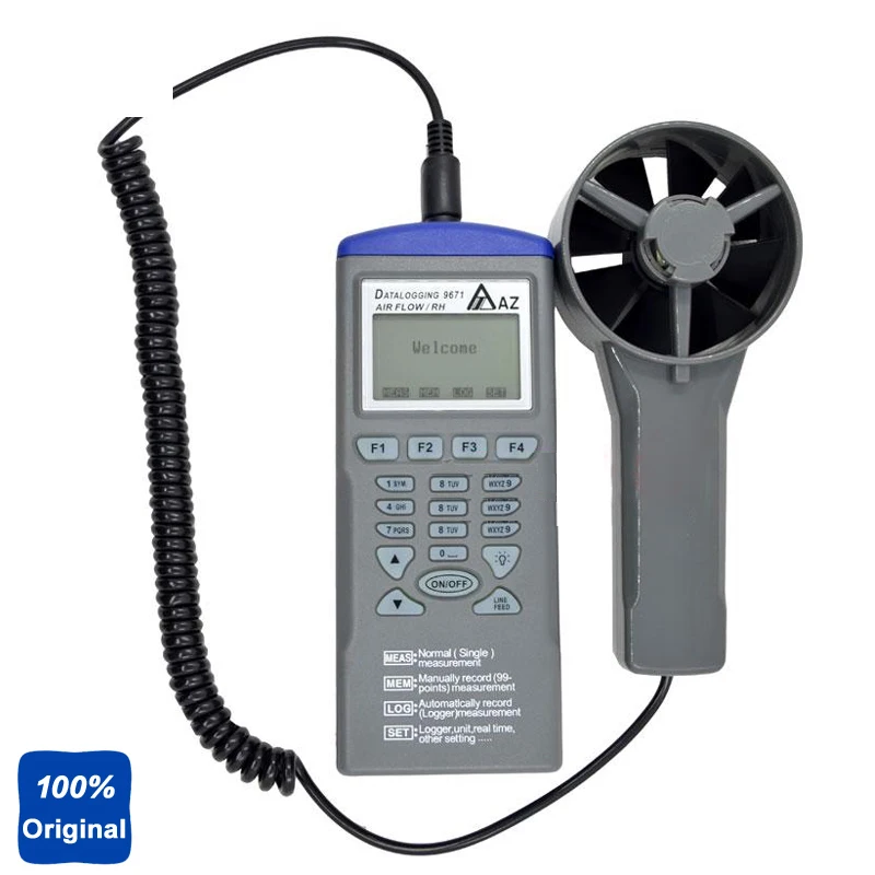 Anemometer, Air velocity meter/ Wind speed meter/ Temperture. Humidity Logger AZ9671
Anemometer, Air velocity meter/ Wind speed meter/ Temperture. Humidity Logger AZ9671