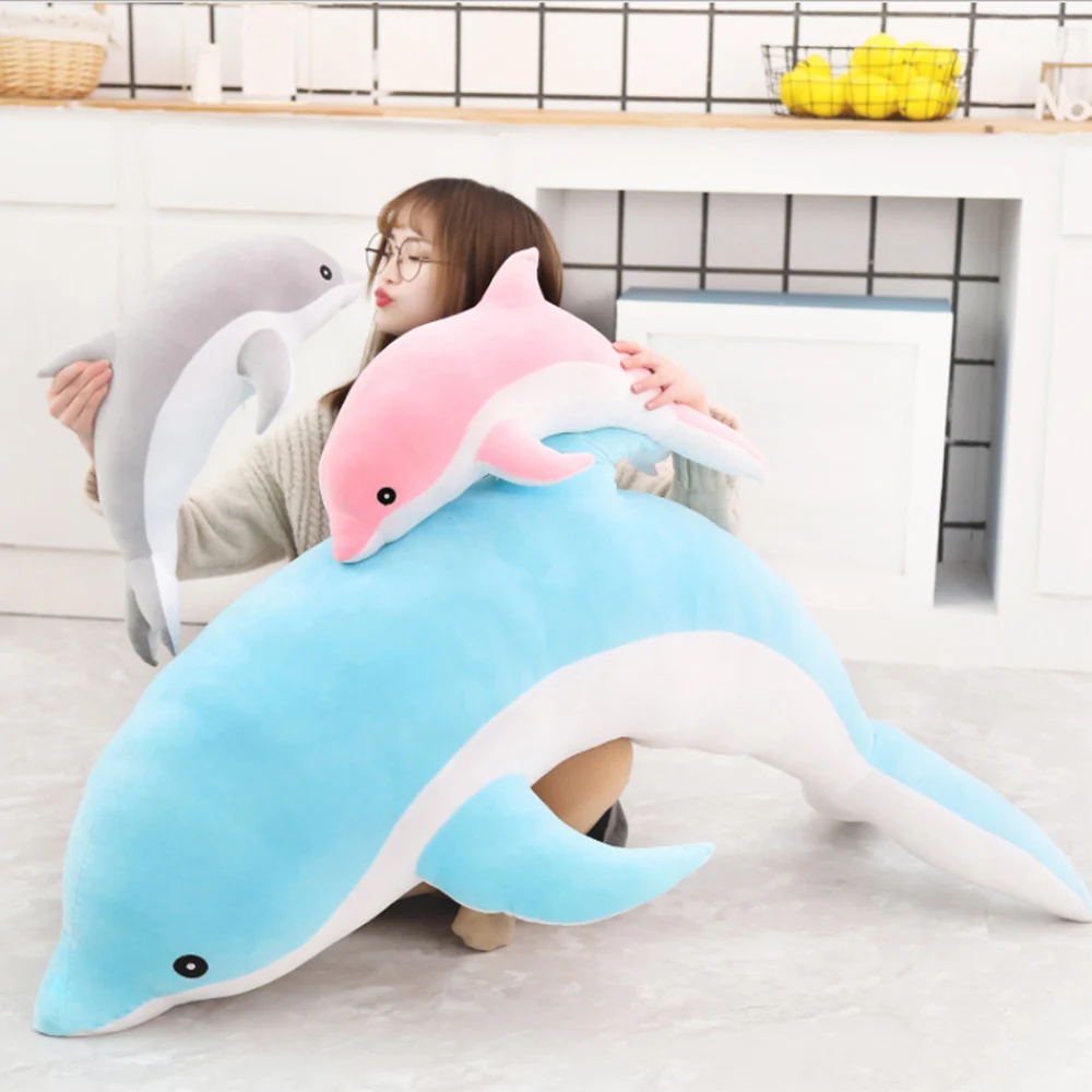 Kids Plush Toy Kawaii Soft Dolphin Stuffed Dolls Animal Nap Pillow Creative Christmas Gift for Girls Children | Игрушки и хобби