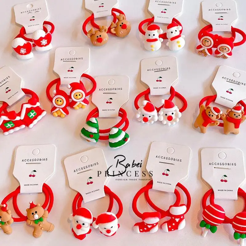 Cute Cartoon Girls Hair Scrunchies Sweet Stylish Christmas Style Elastic Rubber Bands Princess Style Hair Rings Hair Accessories
Cute Cartoon Girls Hair Scrunchies Sweet Stylish Christmas Style Elastic Rubber Bands Princess Style Hair Rings Hair Accessories