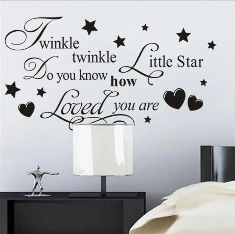 Twinkle Twinkle little star Bedroom Wall Stickers living room Wall Decals Family Decoration
Twinkle Twinkle little star Bedroom Wall Stickers living room Wall Decals Family Decoration