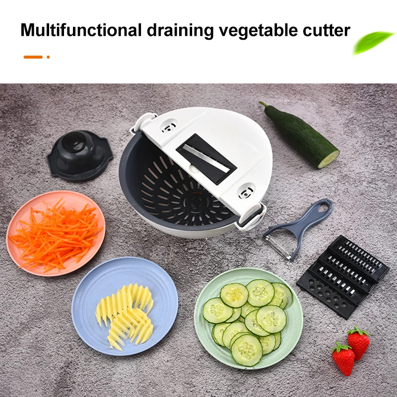 Multifunctional Easy Food Chopper Set with Drain Basket Large Capacity Vegetable Basket with 7 Slicers Kitchen Tools BDF
Multifunctional Easy Food Chopper Set with Drain Basket Large Capacity Vegetable Basket with 7 Slicers Kitchen Tools BDF