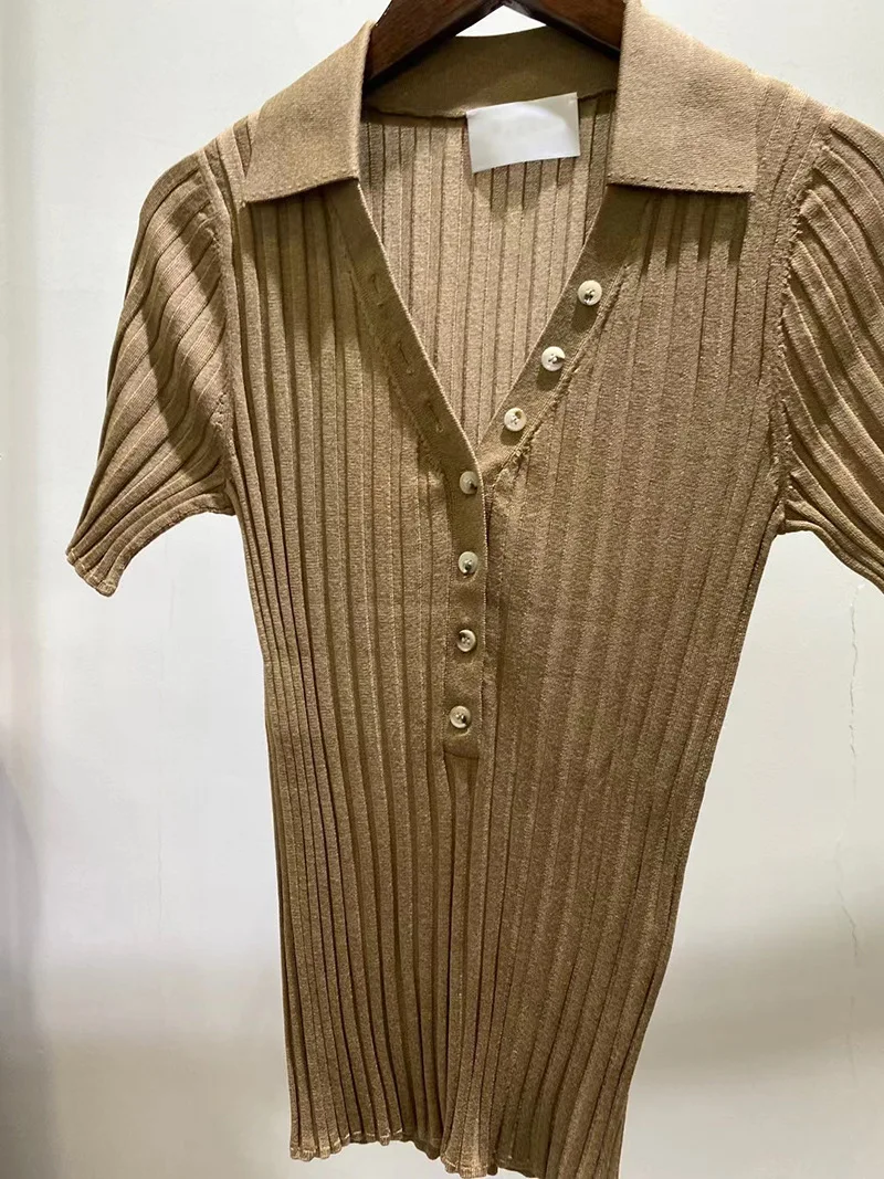 Women Sweater 2021 Spring and Summer New Ladies V-neck Knitted Top or T-shirt
Women Sweater 2021 Spring and Summer New Ladies V-neck Knitted Top or T-shirt