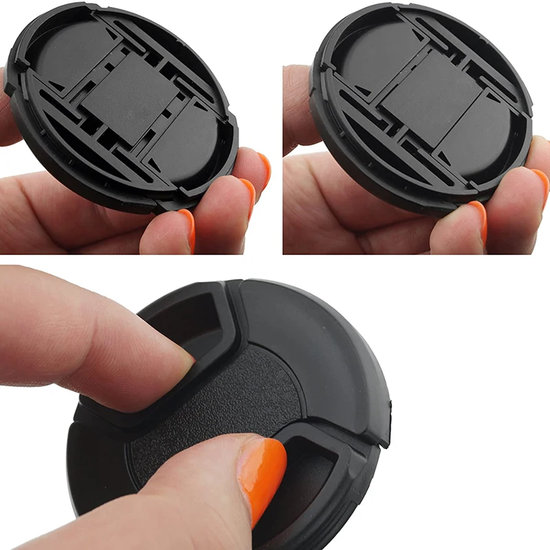 

10 Pieces Snap-on Lens Caps or Center Pinch Lens Caps for Nikon, Canon, Sony and DSLR Cameras (58Mm)