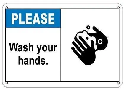 Crysss Warning Sign Please wash Your Hands. Business Sign Feature Department Road Sign Business Sign 8X12 Inches Aluminum
Crysss Warning Sign Please wash Your Hands. Business Sign Feature Department Road Sign Business Sign 8X12 Inches Aluminum