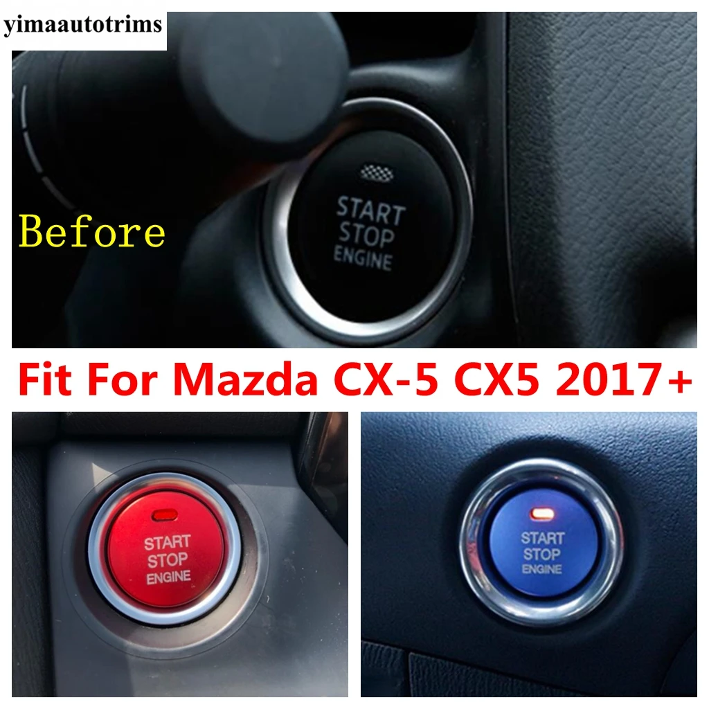 Engine Start Stop Push Button Key Hole Switch Frame Cover Trim Red / Blue Interior Accessories For Mazda CX-5 CX5 2017 - 2022
Engine Start Stop Push Button Key Hole Switch Frame Cover Trim Red / Blue Interior Accessories For Mazda CX-5 CX5 2017 - 2022