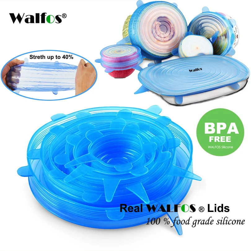 WALFOS Silicon Stretch Lids Universal Lid Silicone Food Wrap Bowl Pot Lid Silicone Cover Pan Cooking Kitchen Accessories
WALFOS Silicon Stretch Lids Universal Lid Silicone Food Wrap Bowl Pot Lid Silicone Cover Pan Cooking Kitchen Accessories