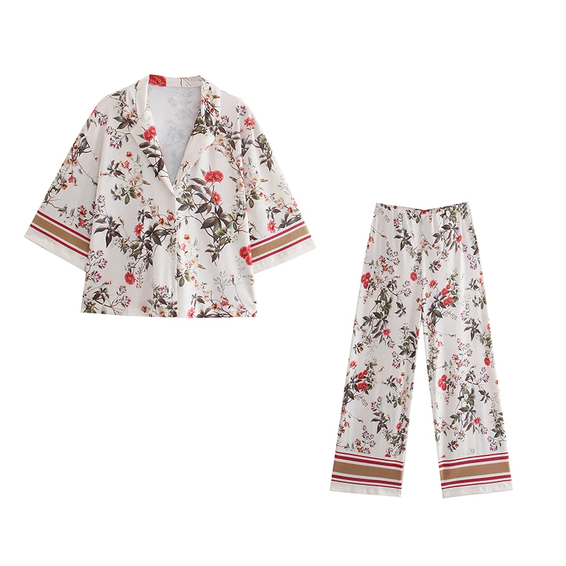 TRAF ZA 2 Pieces Women Shirt + Pants Set 2021 Summer Geometric Short Sleeve Blouse Long Pant Fashion Girls Outfits
TRAF ZA 2 Pieces Women Shirt + Pants Set 2021 Summer Geometric Short Sleeve Blouse Long Pant Fashion Girls Outfits