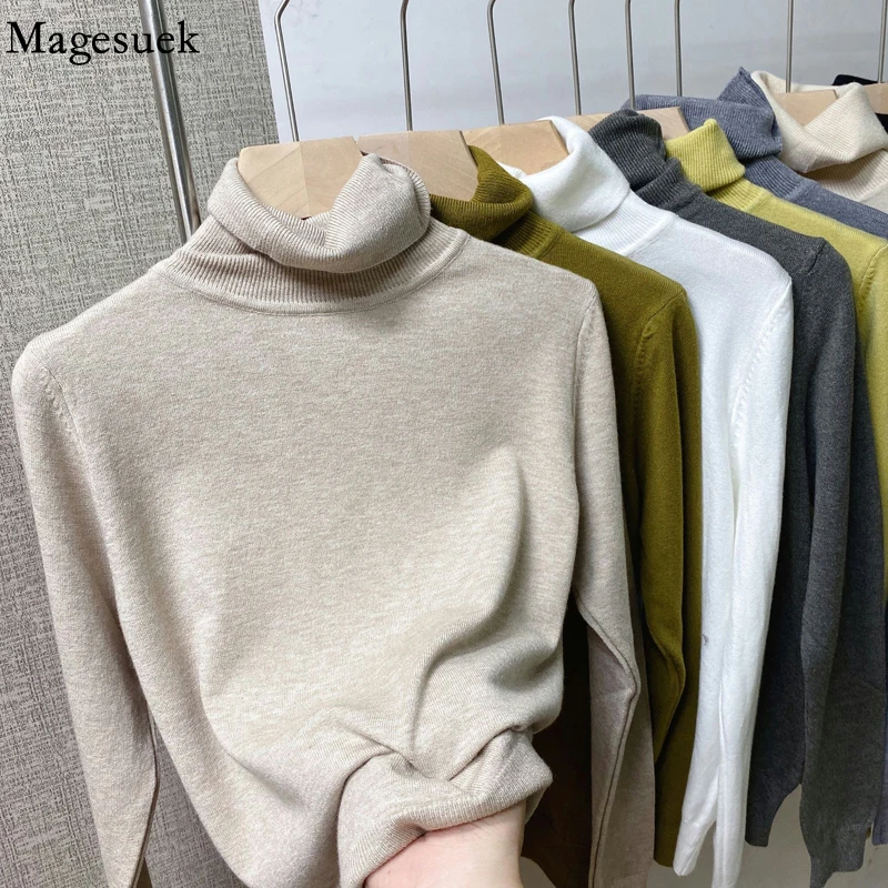 2021 New Turtleneck Women Bottoming Sweater Knitted Pullover Autumn/winter Long Sleeve Women Sweater Slim Soft Top Femme 17692
2021 New Turtleneck Women Bottoming Sweater Knitted Pullover Autumn/winter Long Sleeve Women Sweater Slim Soft Top Femme 17692