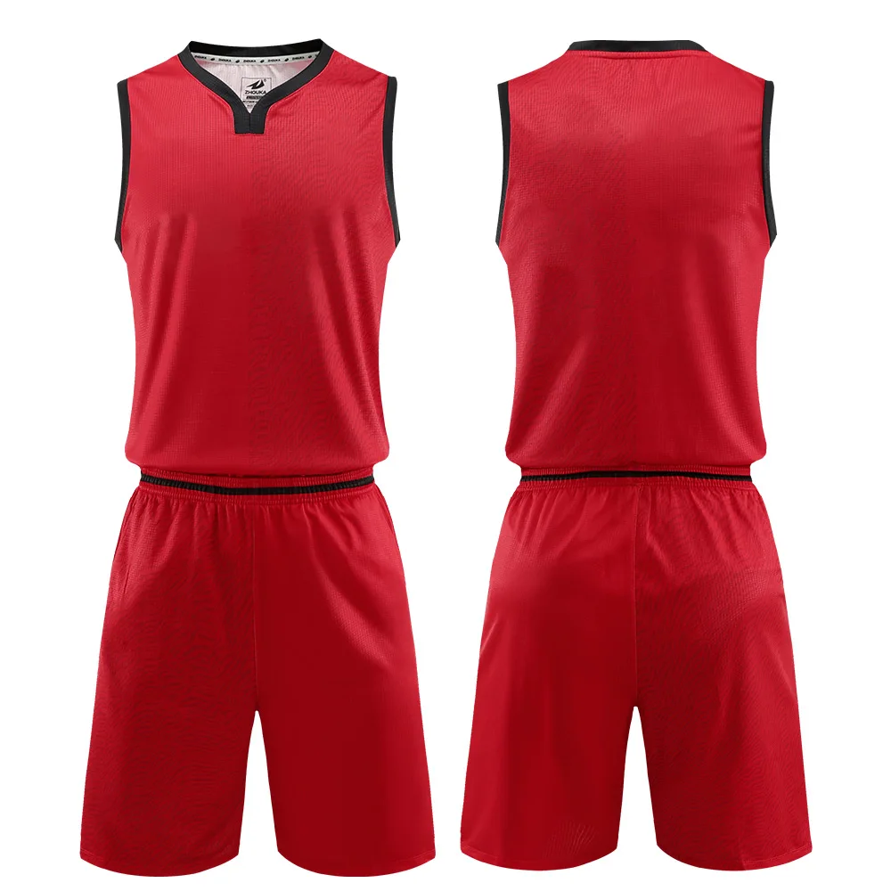 

Мужской баскетбольный костюм, дышащий Быстросохнущий костюм, тренировочный костюм с принтом на заказ, спортивная баскетбольная рубашка из Джерси