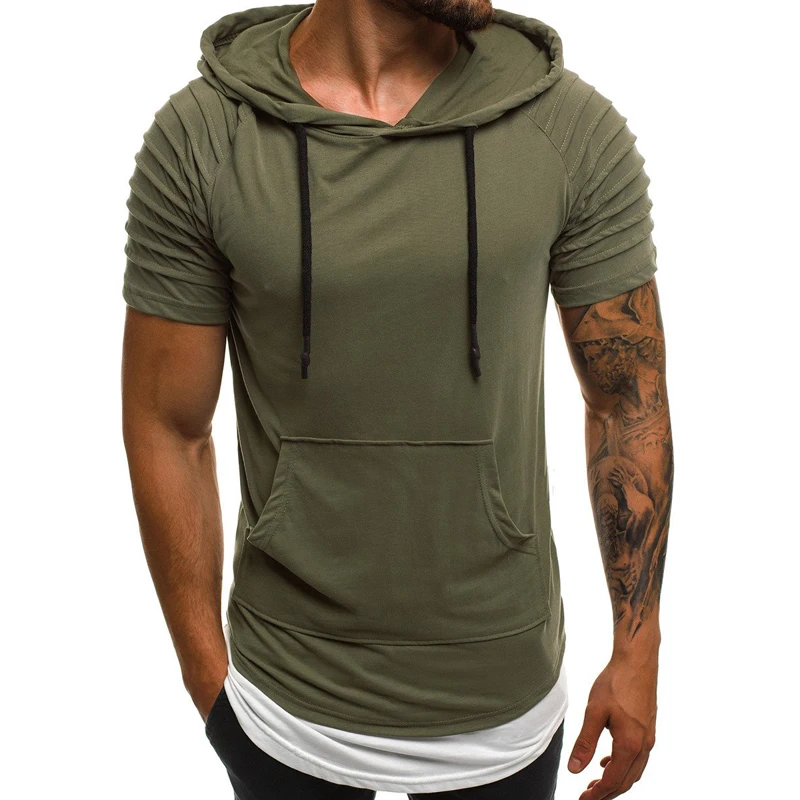 2021 Summer Hot Sale Pure Color Men's Hoodie Casual Fashion Short Sleeve Summer Pleated Slim Retro Streetwear Large Size Top 3XL
2021 Summer Hot Sale Pure Color Men's Hoodie Casual Fashion Short Sleeve Summer Pleated Slim Retro Streetwear Large Size Top 3XL