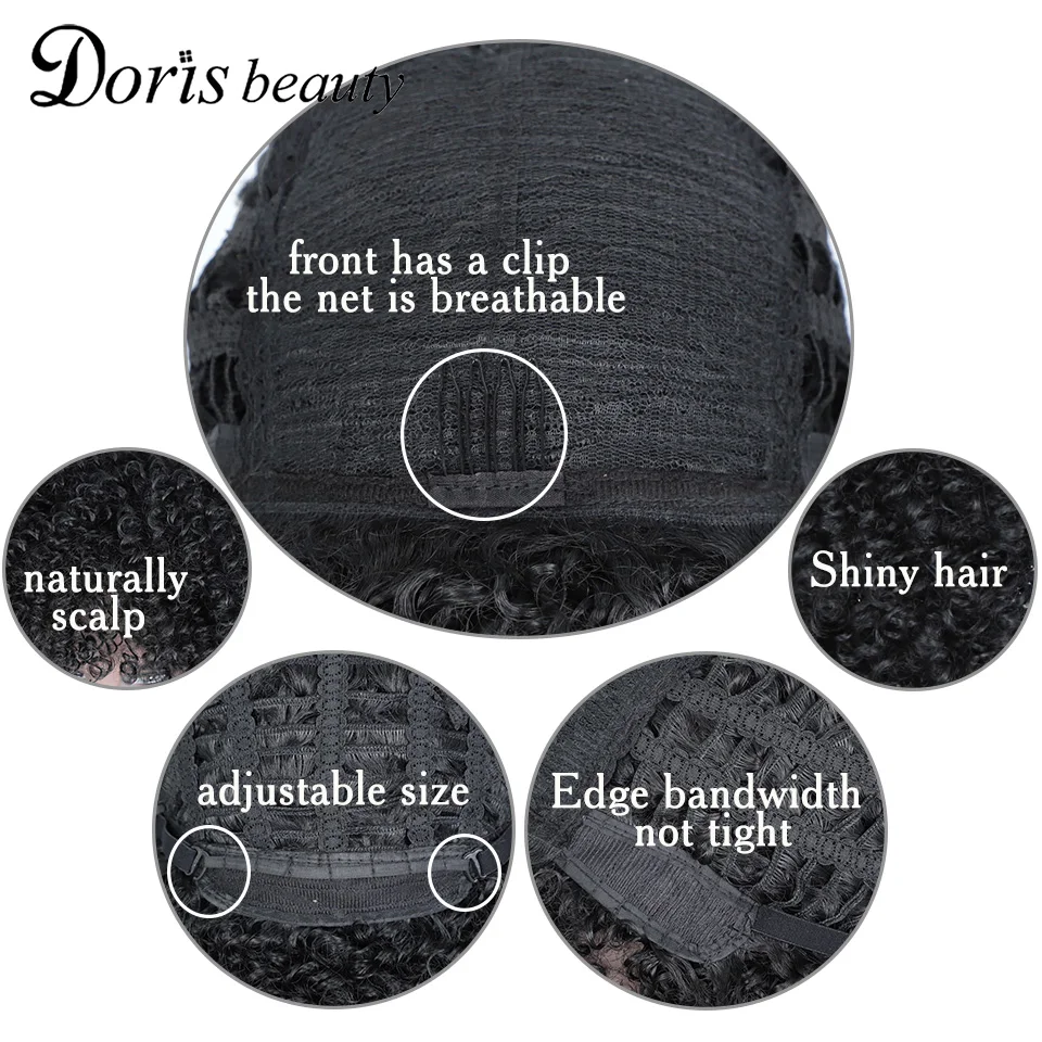 Doris Beauty Short Synthetic Wigs Afro Kinky Curly Wig for Women Black Natural Afro High Temperature Hair
Doris Beauty Short Synthetic Wigs Afro Kinky Curly Wig for Women Black Natural Afro High Temperature Hair