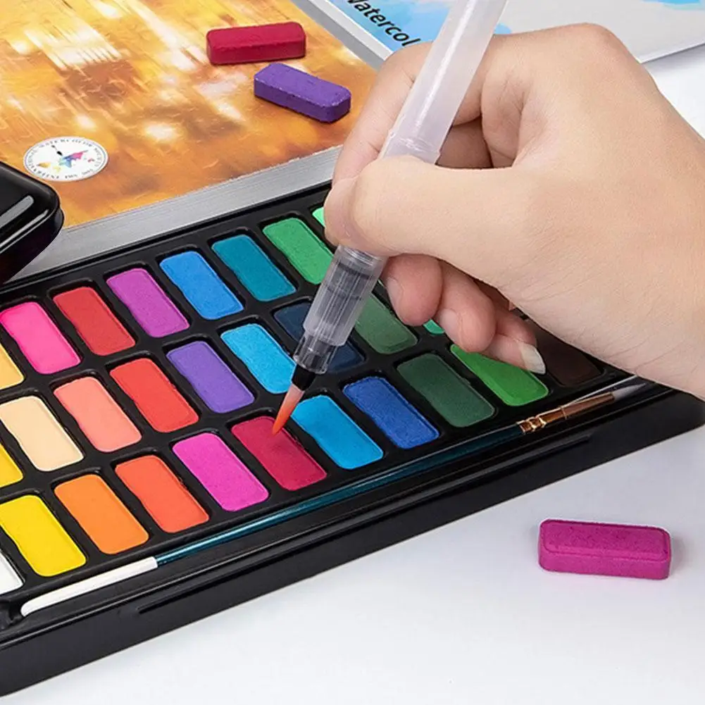 12/18/24/36 Colors Solid Watercolor Paint Set Portable Metal Box With Water Color Brush School Kids Professional Art Supplies
12/18/24/36 Colors Solid Watercolor Paint Set Portable Metal Box With Water Color Brush School Kids Professional Art Supplies