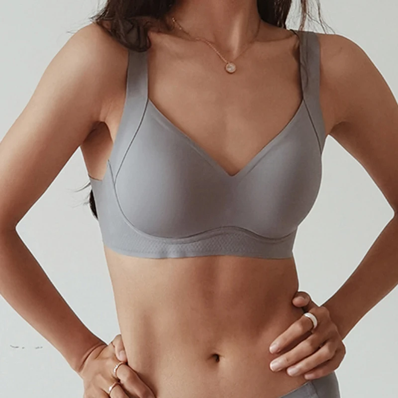 V-Neck Bras For Women Underwear Latex Seamless Bra With Gathers Pad Comfortable Bralette Push Up Brassiere Vest Wireless Top
V-Neck Bras For Women Underwear Latex Seamless Bra With Gathers Pad Comfortable Bralette Push Up Brassiere Vest Wireless Top