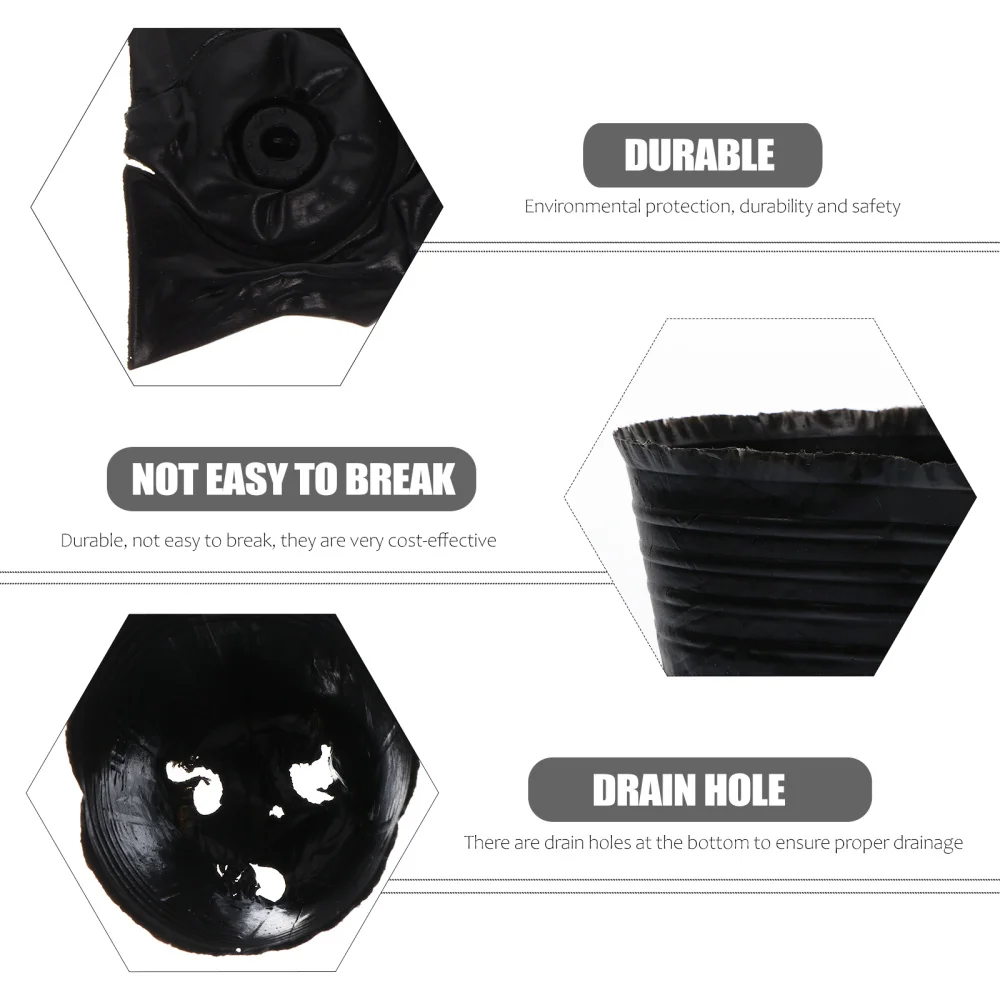 500Pcs Practical Plant Nursery Pots Useful Gardening Pot Planting Containers
500Pcs Practical Plant Nursery Pots Useful Gardening Pot Planting Containers