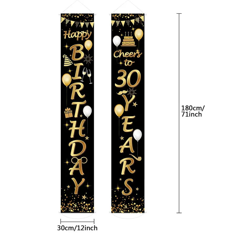 30 40 50 60 Years Birthday Door Hanging Banner Black and Gold Yard Sign Door Banner Adult Birthday Party Decorations Supplies
30 40 50 60 Years Birthday Door Hanging Banner Black and Gold Yard Sign Door Banner Adult Birthday Party Decorations Supplies