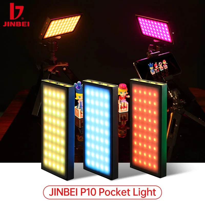 JINBEI EFP10 3PCS RGB LED Video Light Full Color Camera Panel Lights Rechargeable Photo Studio Lamp for Tik Tok Video Shooting
JINBEI EFP10 3PCS RGB LED Video Light Full Color Camera Panel Lights Rechargeable Photo Studio Lamp for Tik Tok Video Shooting