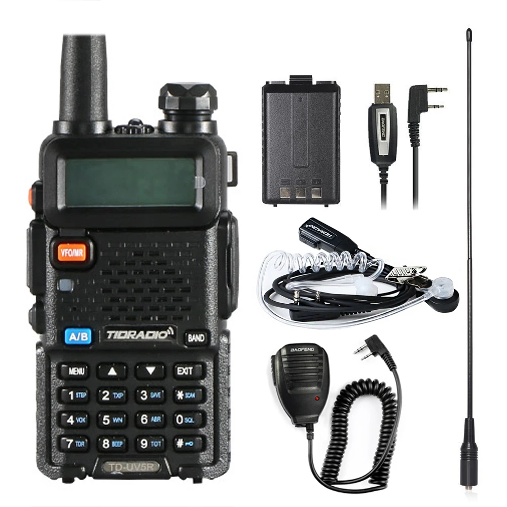 

Walkie Talkie рации TD UV5R радиостанции VHF UHF 136-174MHz и 400-520MHz рация портативная uv5r рации для охоты