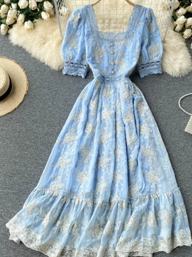 Aibeautyer New Summer A Line Square Collar Short Lady Dress Casual Slim Solid Puff Sleeve Chiffon Pullover Women Dresses
Aibeautyer New Summer A Line Square Collar Short Lady Dress Casual Slim Solid Puff Sleeve Chiffon Pullover Women Dresses