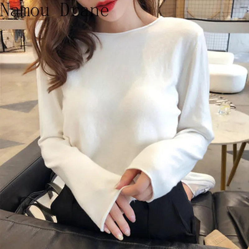 2020 Autumn outfit new pure color round neckline edge render knit female tops joker ulzzang basis
2020 Autumn outfit new pure color round neckline edge render knit female tops joker ulzzang basis