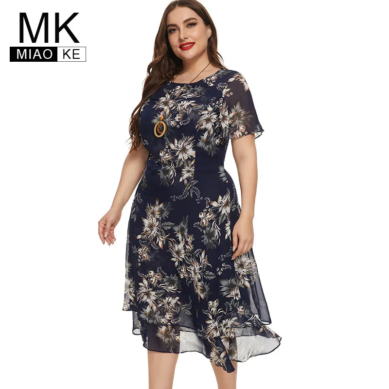 2020 Summer womens Plus Size Print Flower Dress fashion Ladies Chiffon party elegant dresses 4XL 5XL 6XL
2020 Summer womens Plus Size Print Flower Dress fashion Ladies Chiffon party elegant dresses 4XL 5XL 6XL