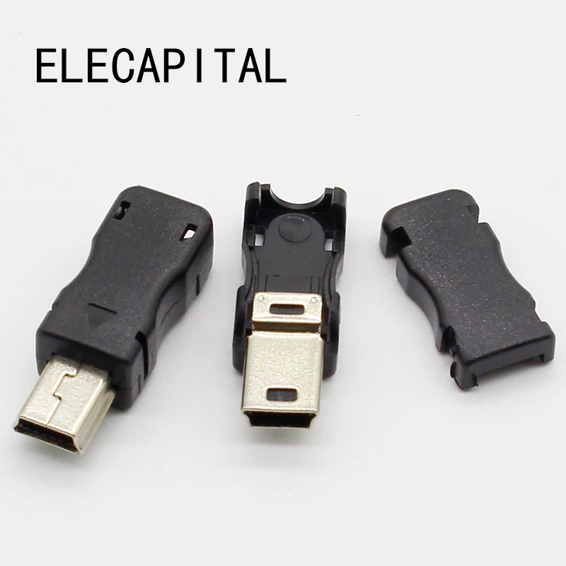 10 шт. Мини USB разъем 5 Pin ELECAPITAL 
10 шт. Мини USB разъем 5 Pin ELECAPITAL